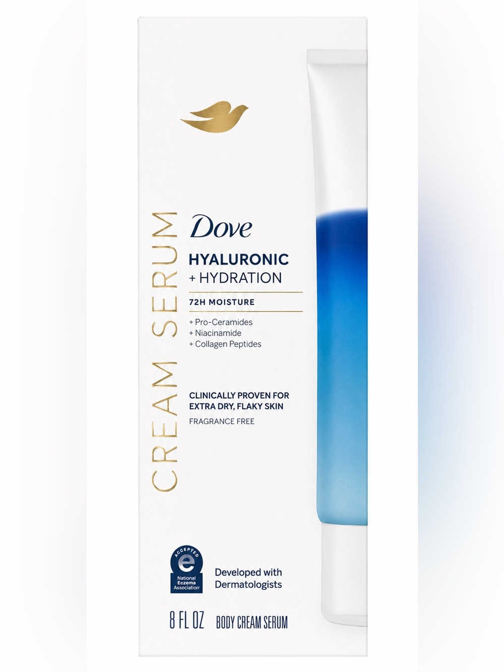 Dove Hyaluronic + Hydration Body Cream Serum — Blue